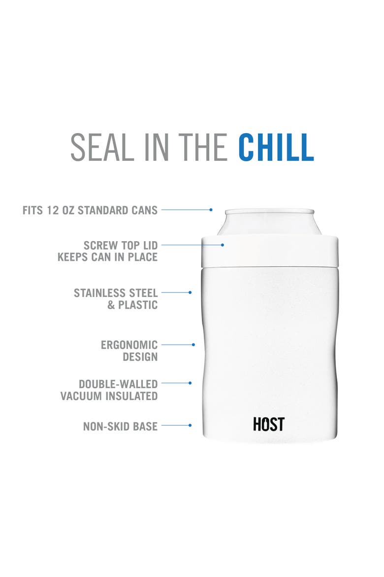Stay-Chill Standard Can Cooler, Alternate, color, Pearl White
