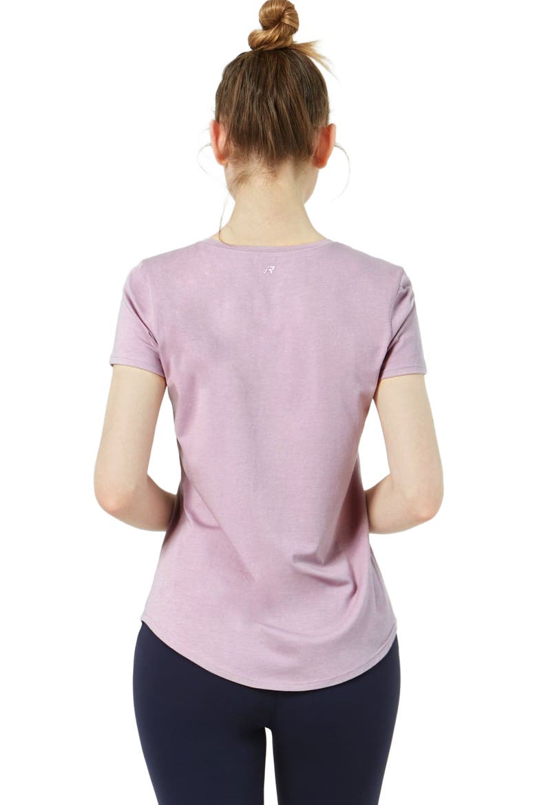 Rebody Essentials Scooped Short Sleeve Top, Alternate, color, Stone Mauve