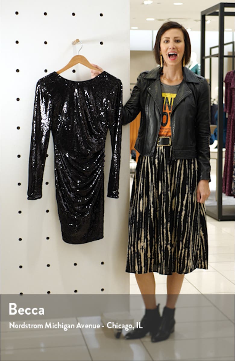 Lolita Sequin Long Sleeve Minidress, sales video thumbnail