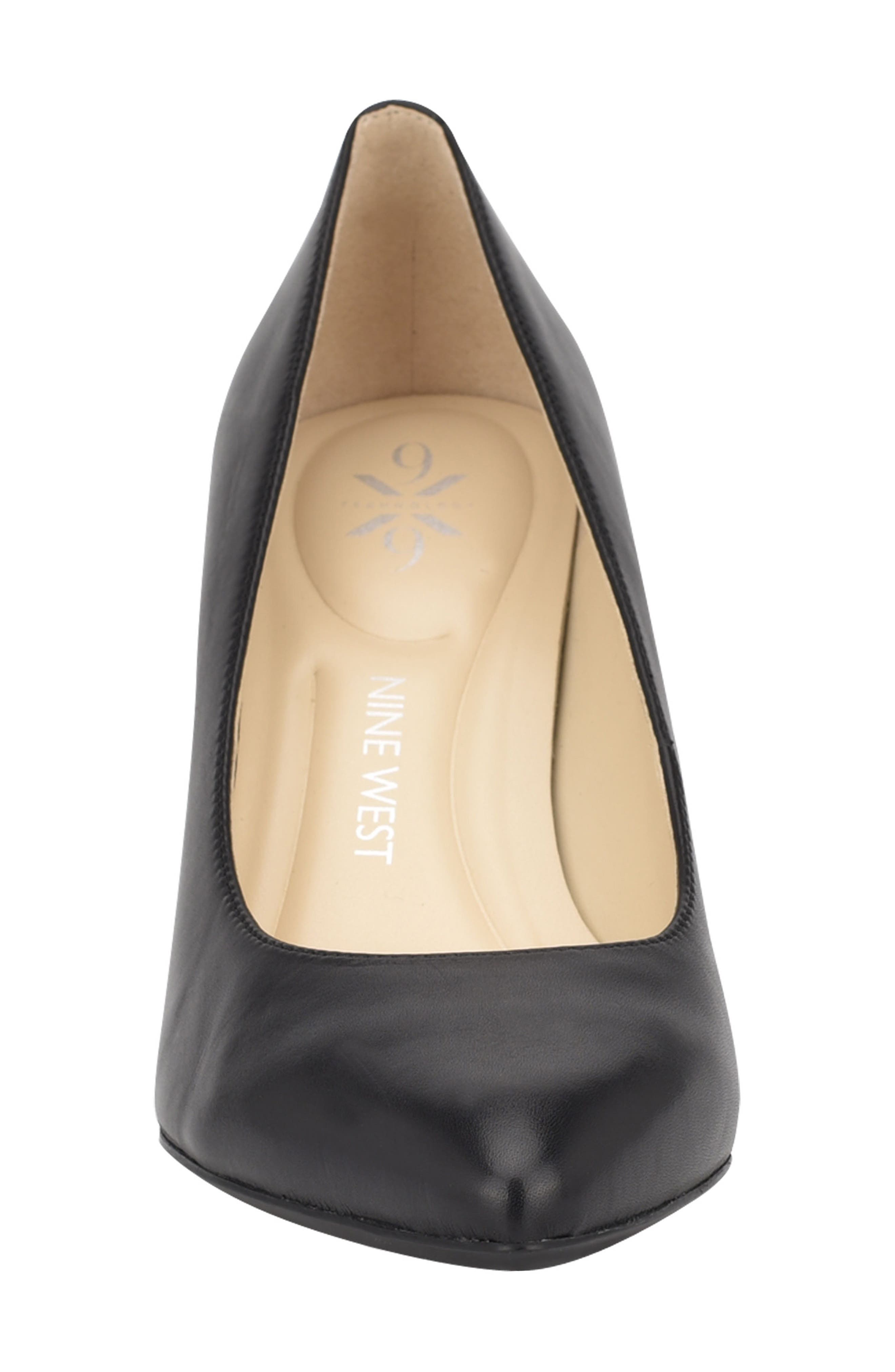 Nine West Cal 9x9 Wedge Pump, Alternate, color, Black Leather