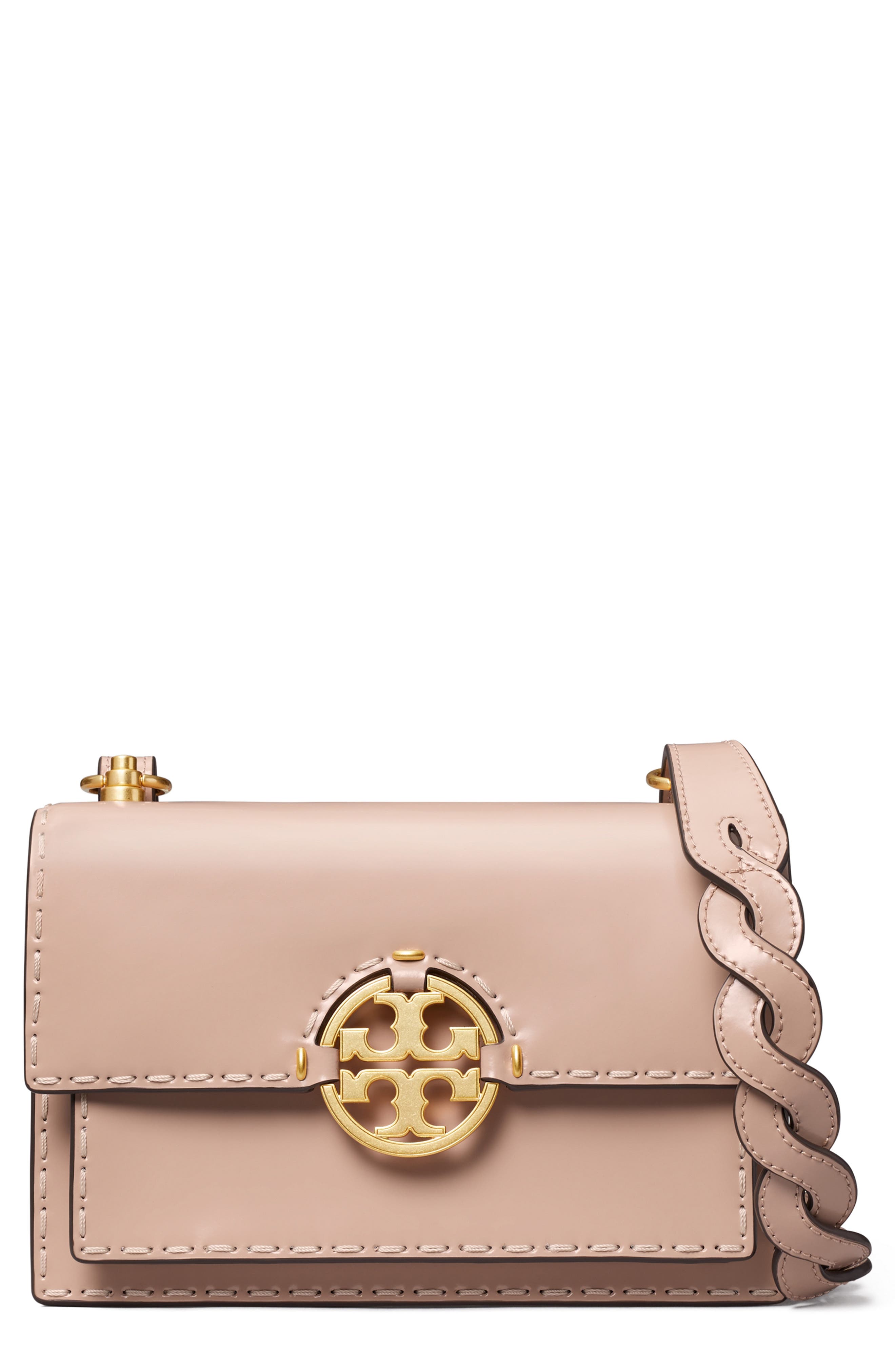 Tory Burch Small Miller Spazzolato Flap Shoulder Bag, Main, color, 