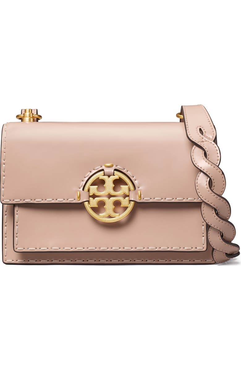 Tory Burch Small Miller Spazzolato Flap Shoulder Bag, Main, color,