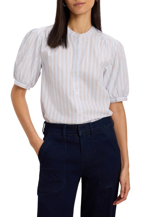 Eton Stripe Short Sleeve Button-Up Shirt