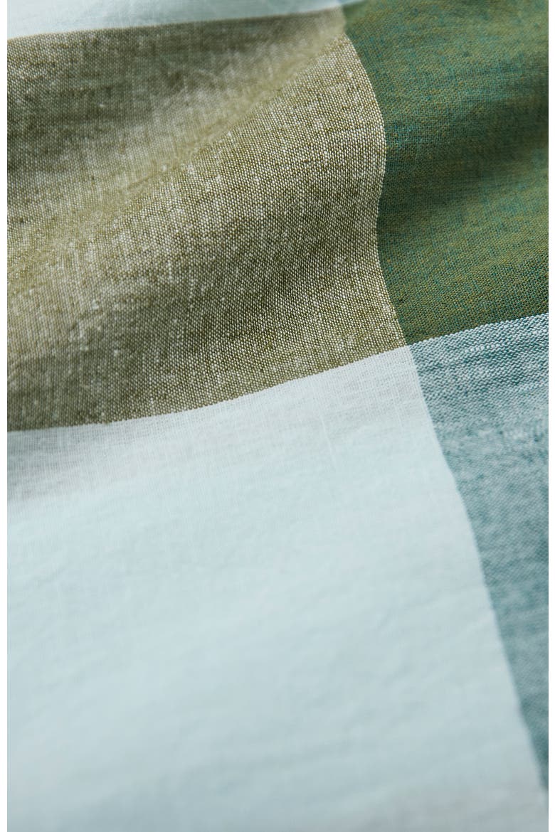 Sleeveless Pleat Back Cotton Blouse, Alternate, color, Green Multi Check