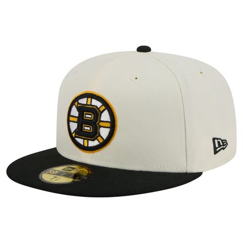Men's New Era  White Boston Bruins Chrome Two-Toned 59FIFTY Fitted Hat