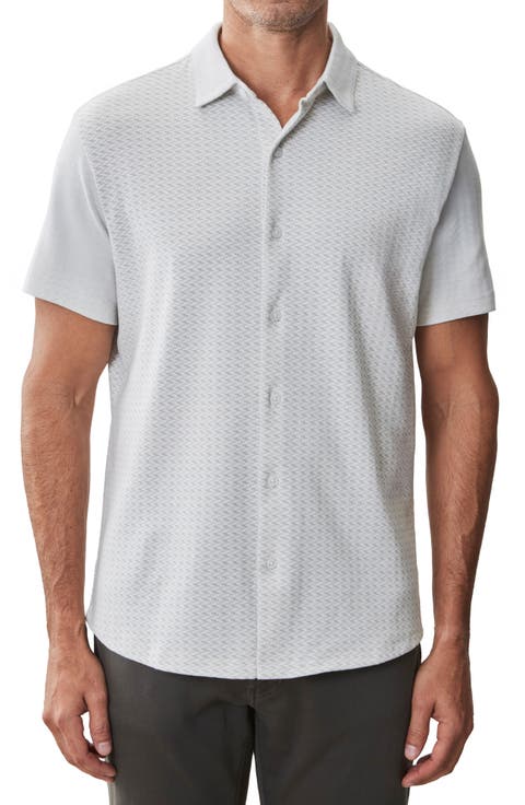 Booker Short Sleeve Knit Button-Up Shirt
