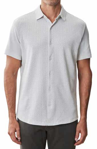 Robert Barakett Booker Short Sleeve Knit Button-Up Shirt