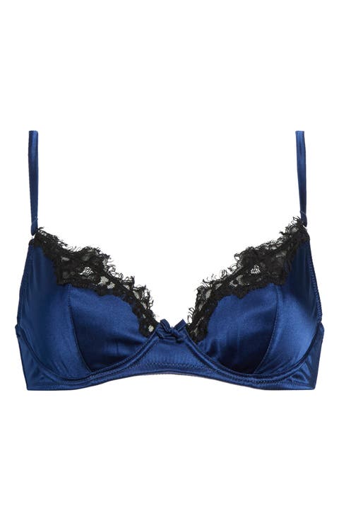 Juliet Lace Trim Underwire Silk Blend Demi Bra