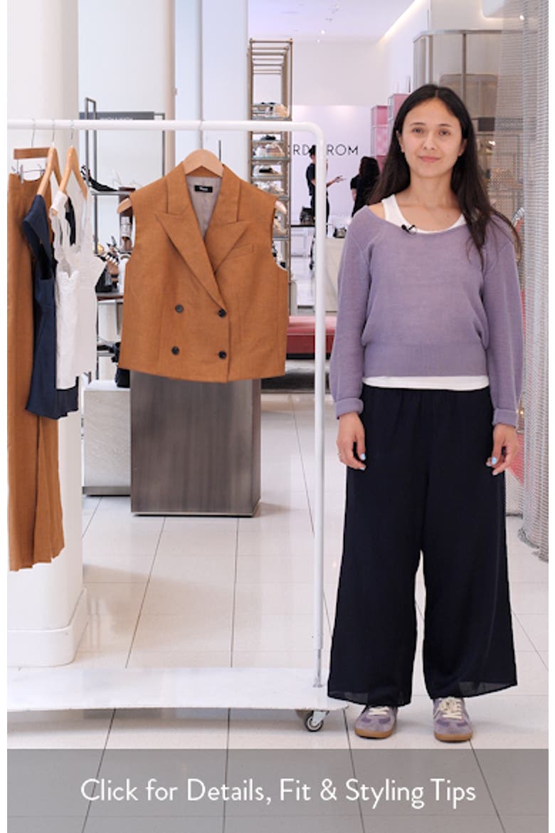 Double Breasted Crop Vest (Women) | Nordstrom