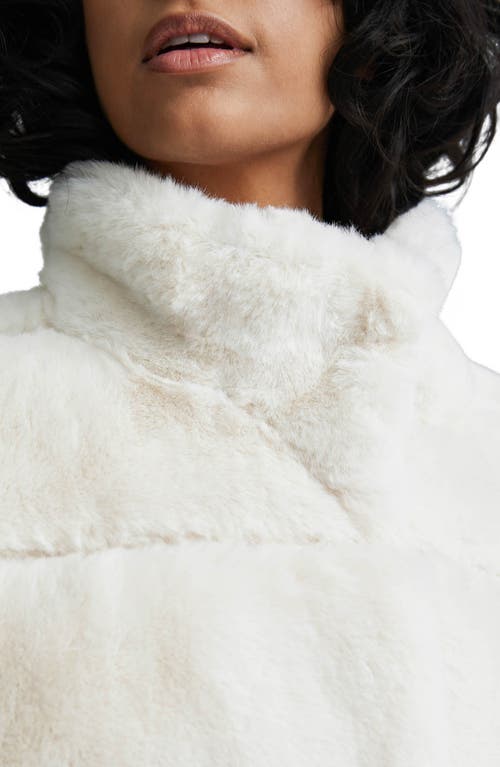 Nvlt Boxy Faux Fur Jacket In White