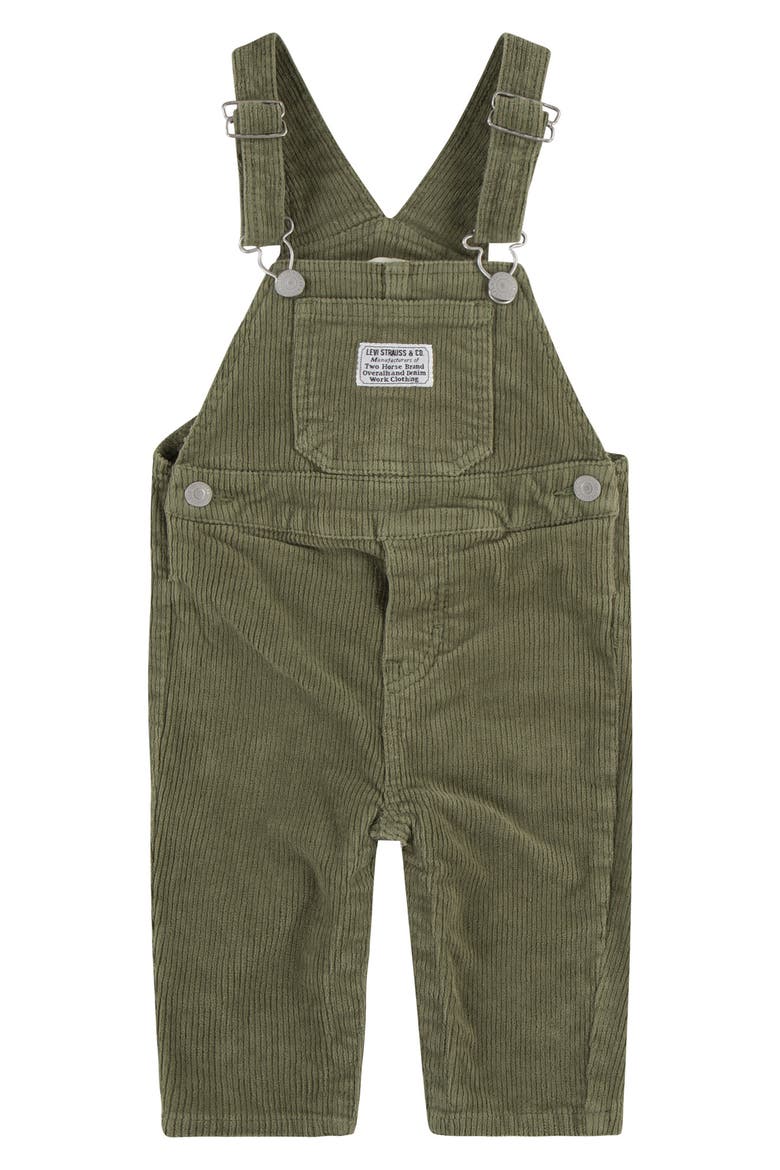 Stretch Cotton Corduroy Overalls, Main, color, OLIVINE