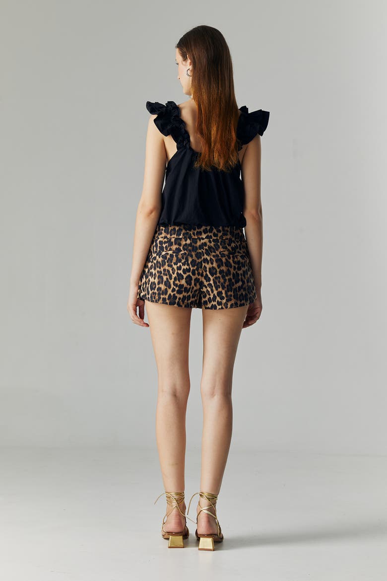 Livia Leopard Skort, Alternate, color, Brown