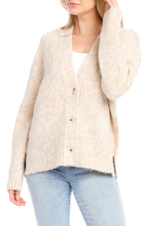 Karen Kane V-neck Cardigan In Stone