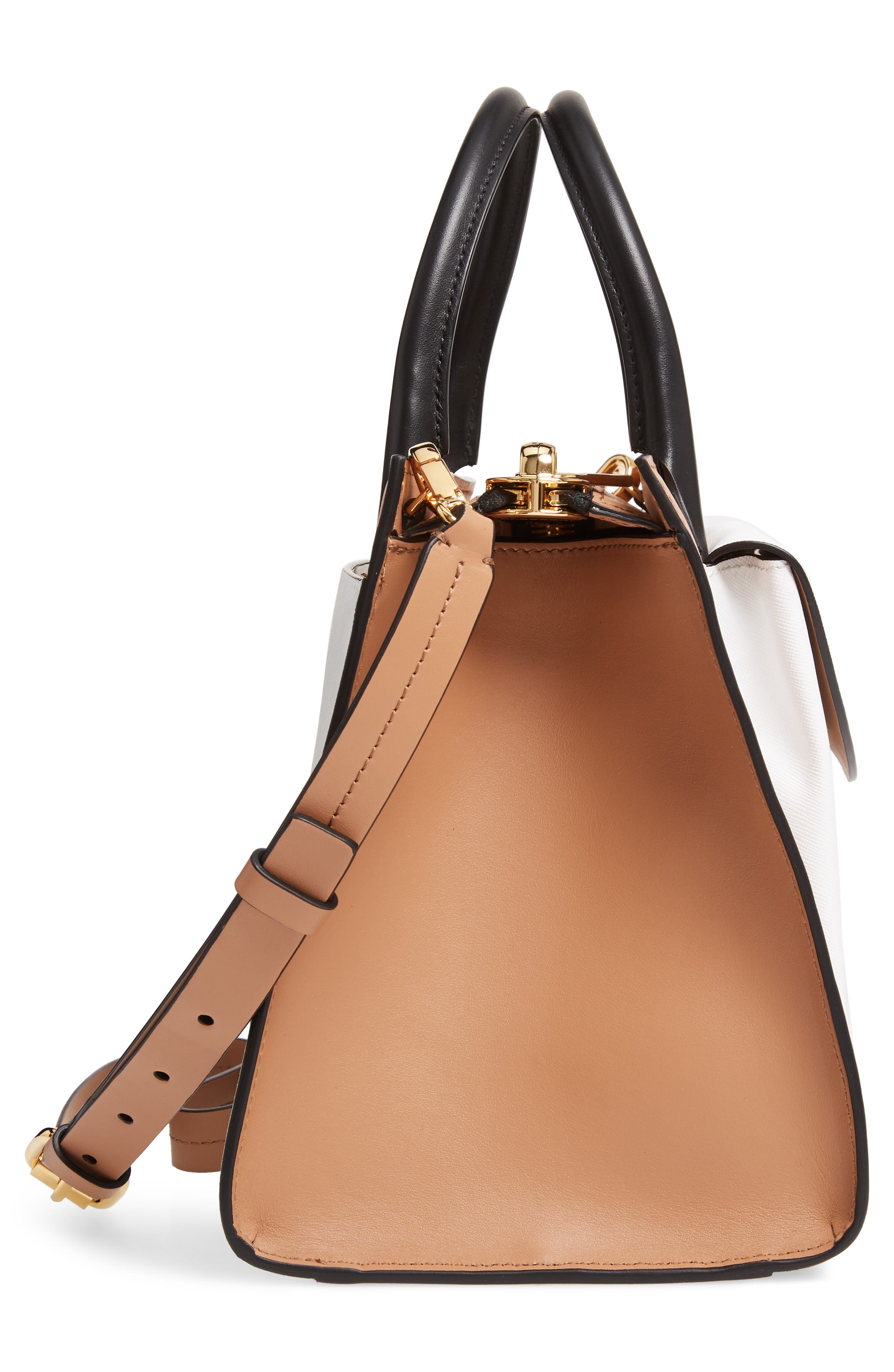 Marni Medium Law Colorblock Top Handle Satchel, Alternate, color, 