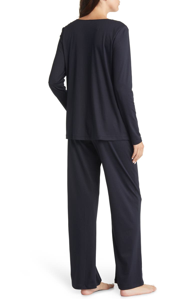 Hanro Moments Lace Trim Pajamas, Alternate, color, 