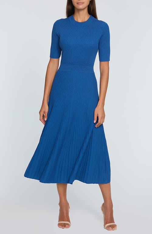 Elie Tahari Kaya Rib Midi Sweater Dress in Blue Plate  product