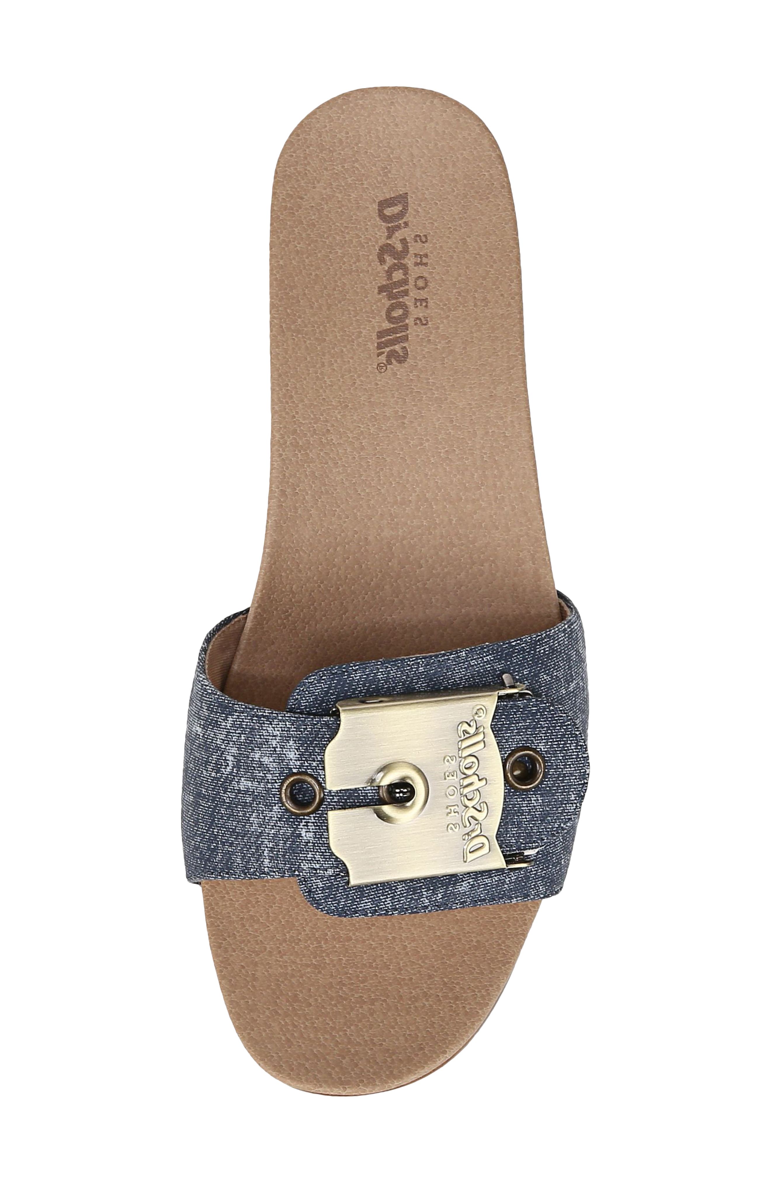 Dr. Scholl's Original Life Wedge Sandal, Alternate, color, Dark Blue Denim