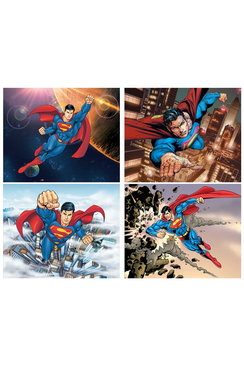 Superman 100pc Puzzles 4-Pack, Alternate, color, Multicolor