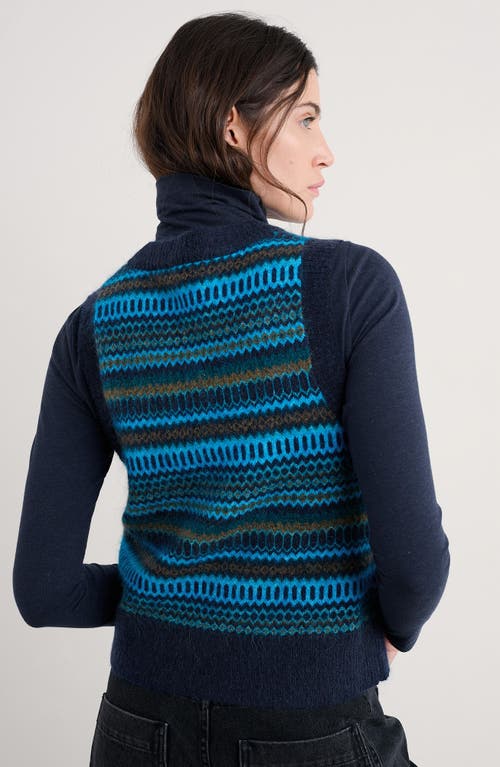 Seasalt Cornwall Annik Fair Isle Wool & Mohair Blend Sweater Vest In Multi