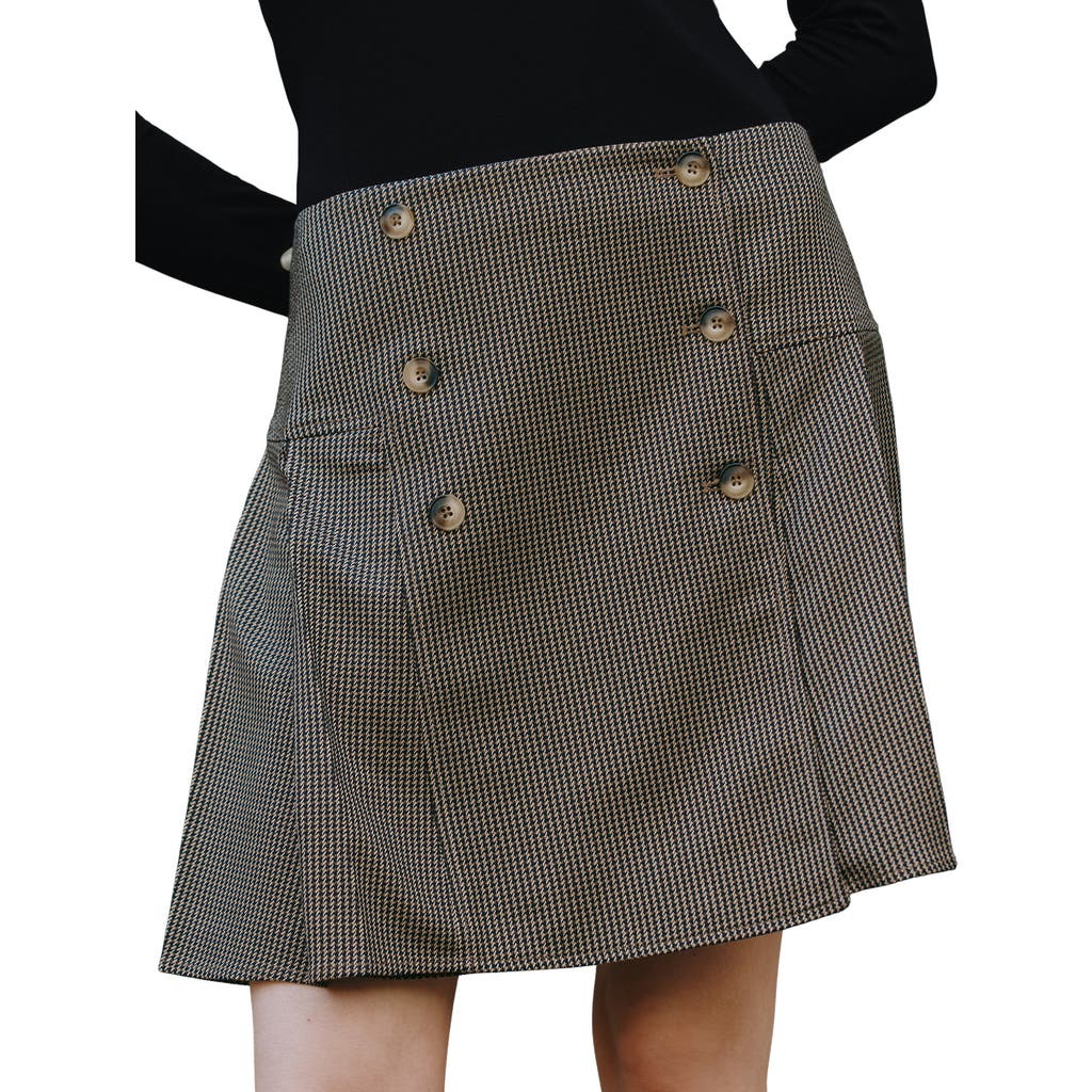 Albaray Pleated Short Skirt In Brown