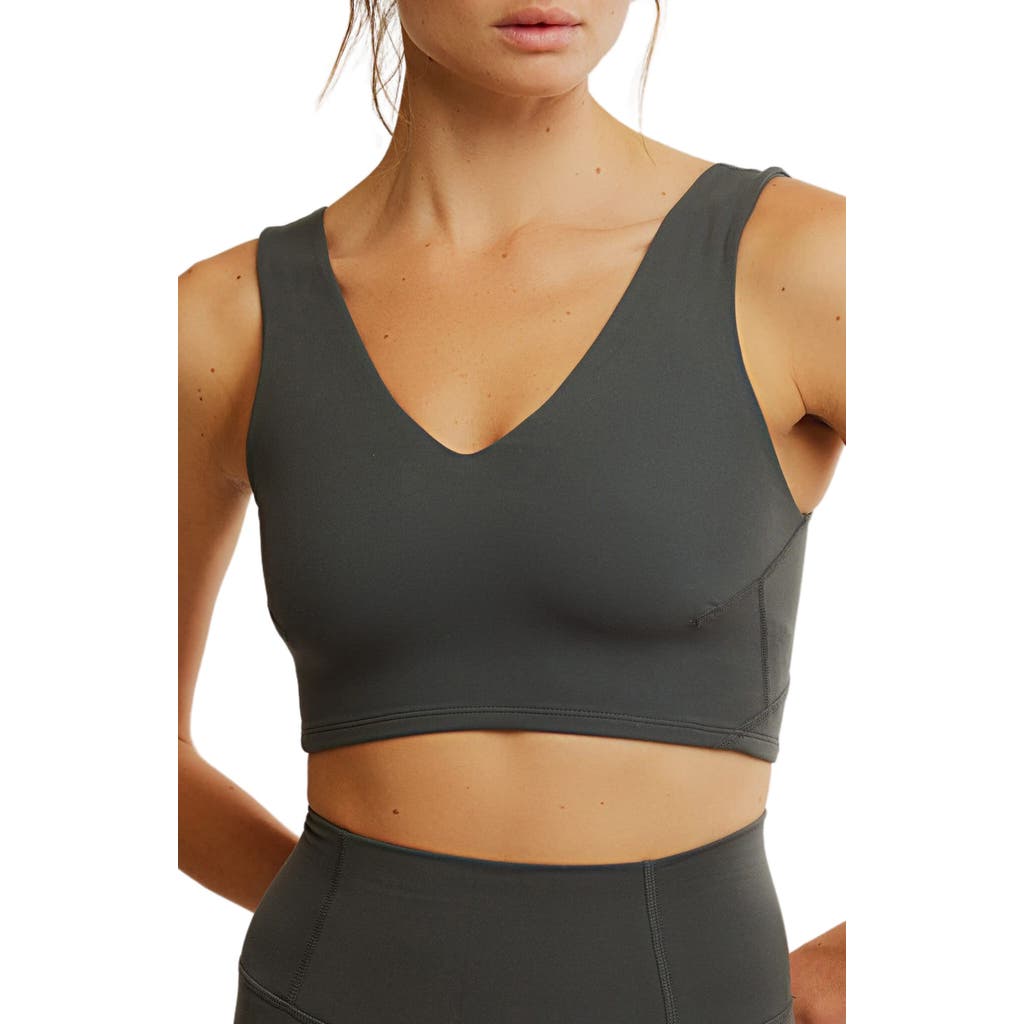 Fp Movement By Free People Never Better Crop V-neck Tank In Dark Shadow