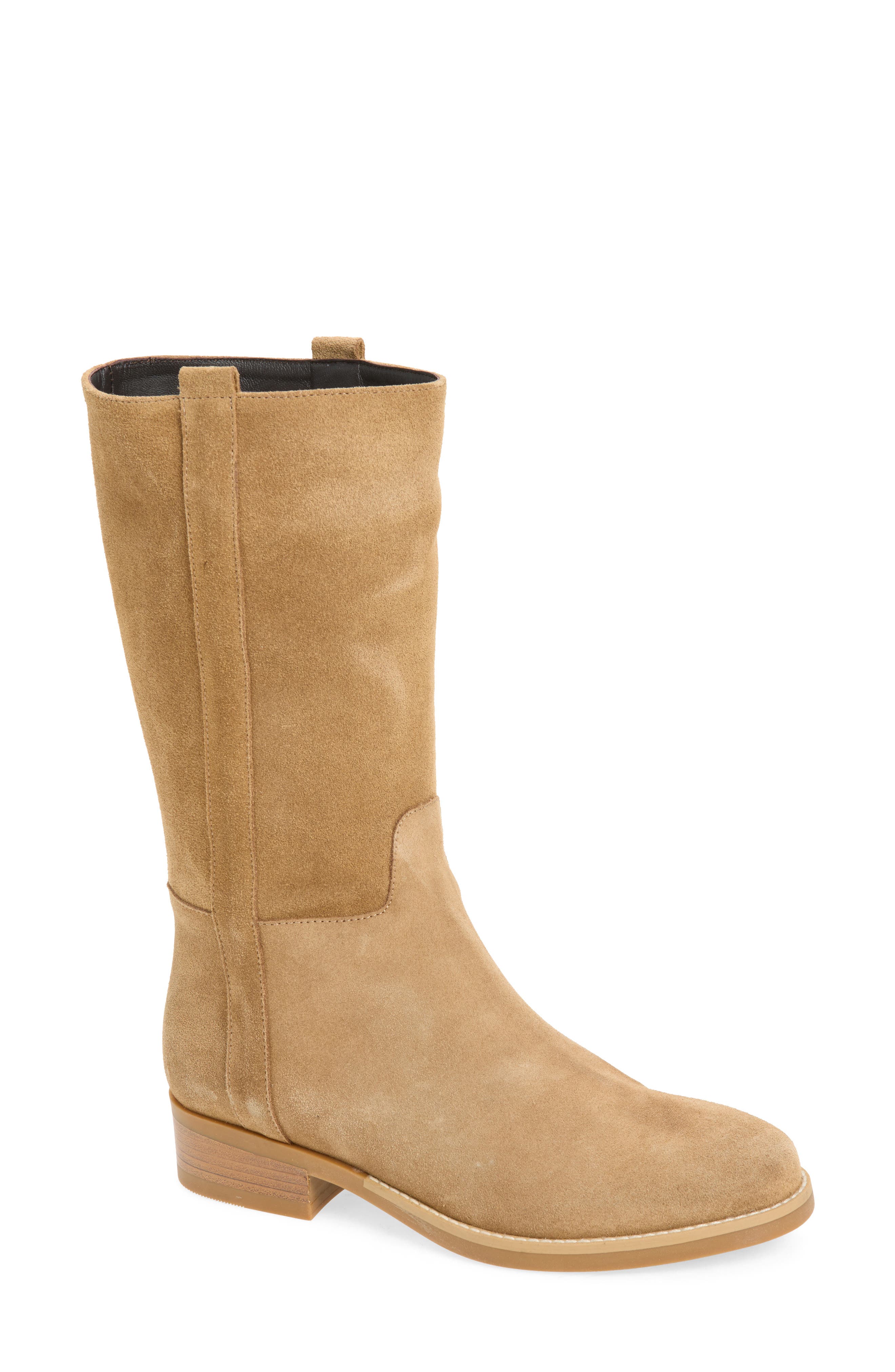 Brooklin Leather Boot, Main, color, CAMOSCIO SAND