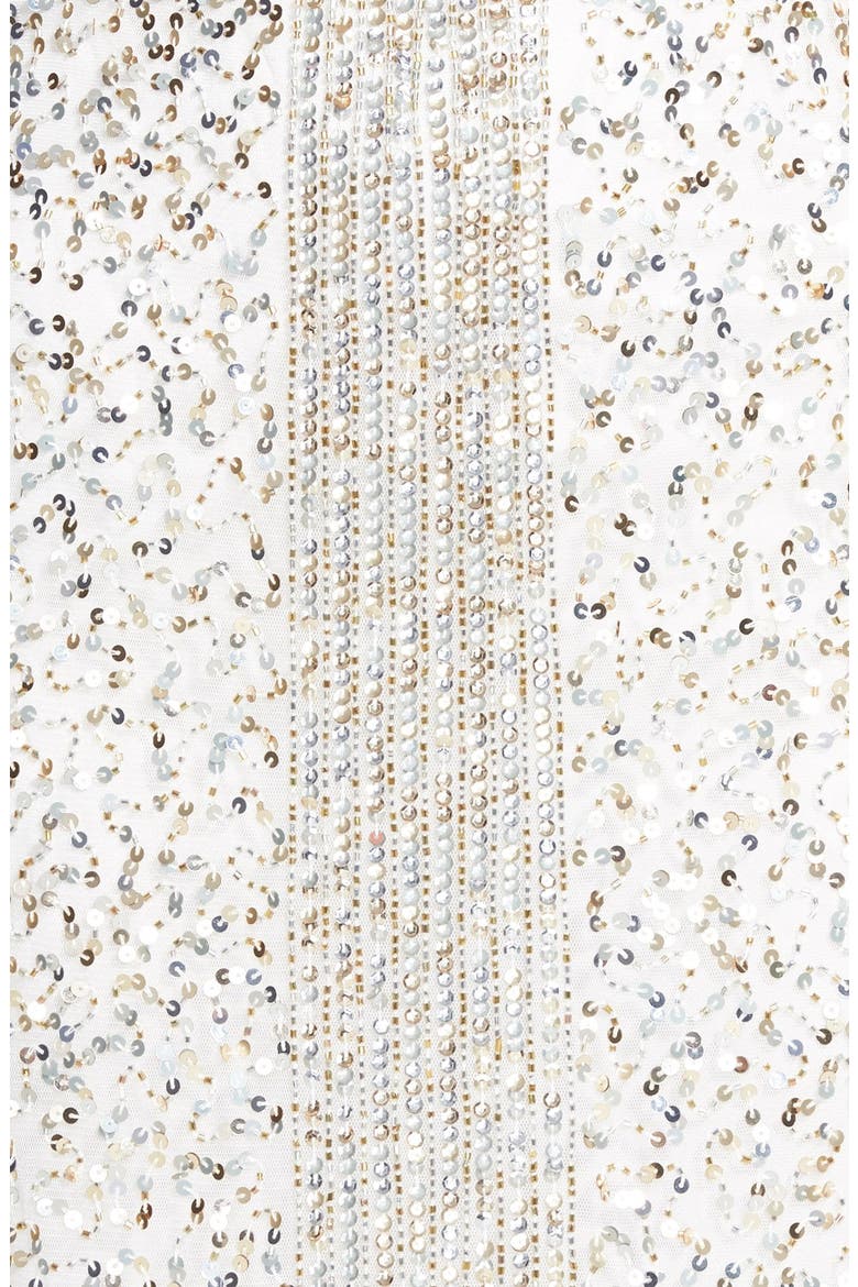 Sequin Mesh Strapless Gown, Alternate, color, IVORY/ GOLD