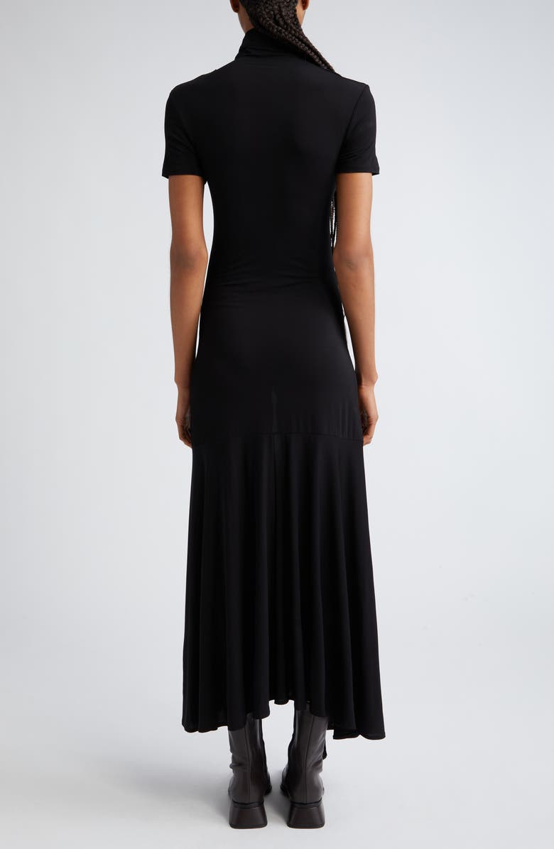 Paloma Wool Wauto Funnel Neck Ruffle Detail Jersey Midi Dress, Alternate, color, 