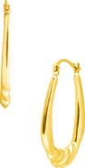 Frankie & Zoe Oval Scalloped Hoop Earrings