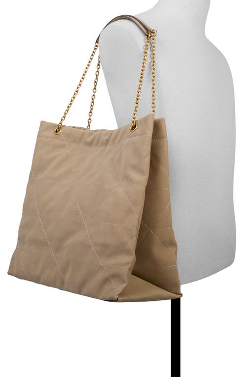 Aldo Morganex Quilted Faux Leather Tote In Neutral