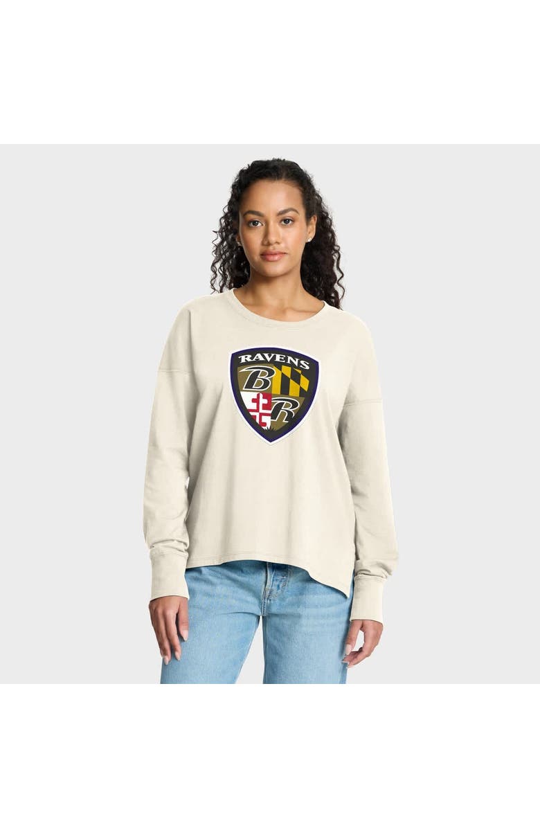 FANATICS Women's Fanatics Cream Baltimore Ravens Dove Legacy Long Sleeve T-Shirt, Main, color, Cream