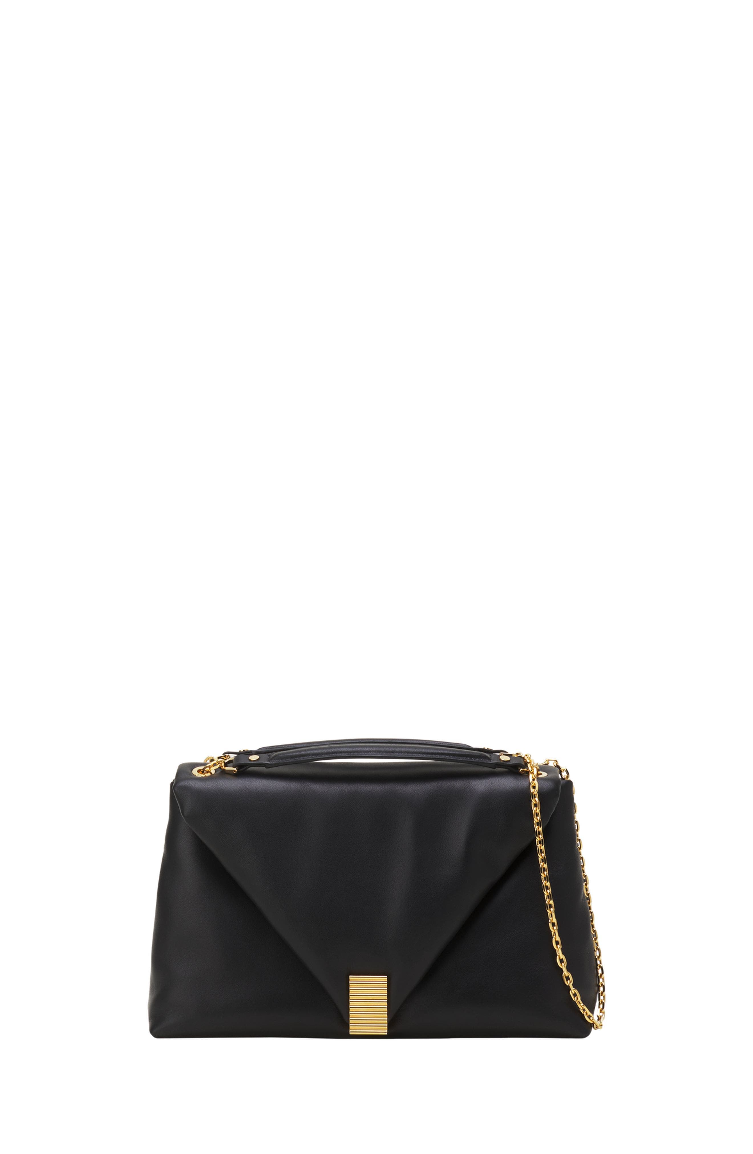 Lanvin Concerto Arpège Soft Leather Bag, Main, color, Black