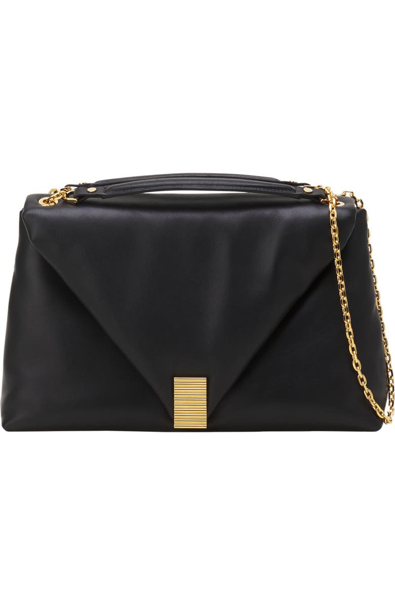 Lanvin Concerto Arpège Soft Leather Bag, Main, color, Black