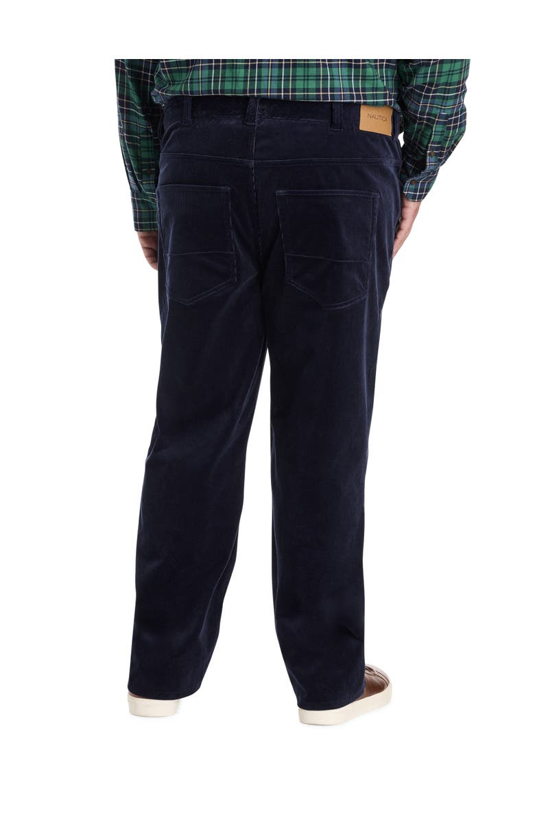 Nautica Big & Tall 5-Pocket Stretch Corduroy Pants, Alternate, color, Navy Seas