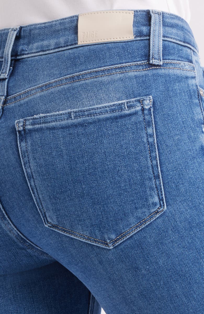 PAIGE Colette Raw Hem Crop Flare Jeans, Alternate, color, Westminster Distressed