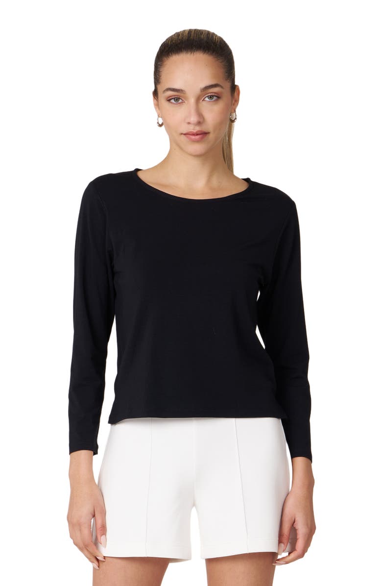 Rebody Active Rebody Essentials Mid Length Long Sleeve Top, Main, color, Black