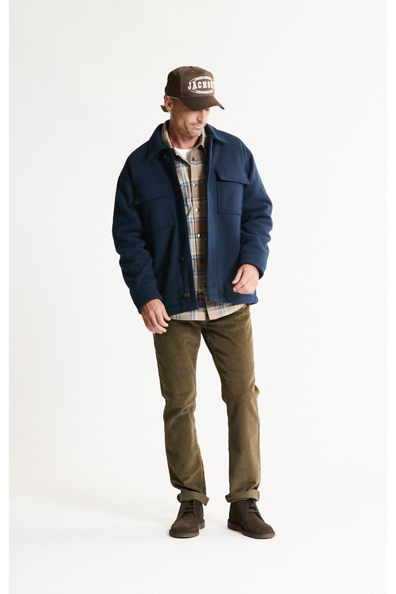 Bonded Wool Blend Heather Knit Jacket, Alternate, color, NAVY