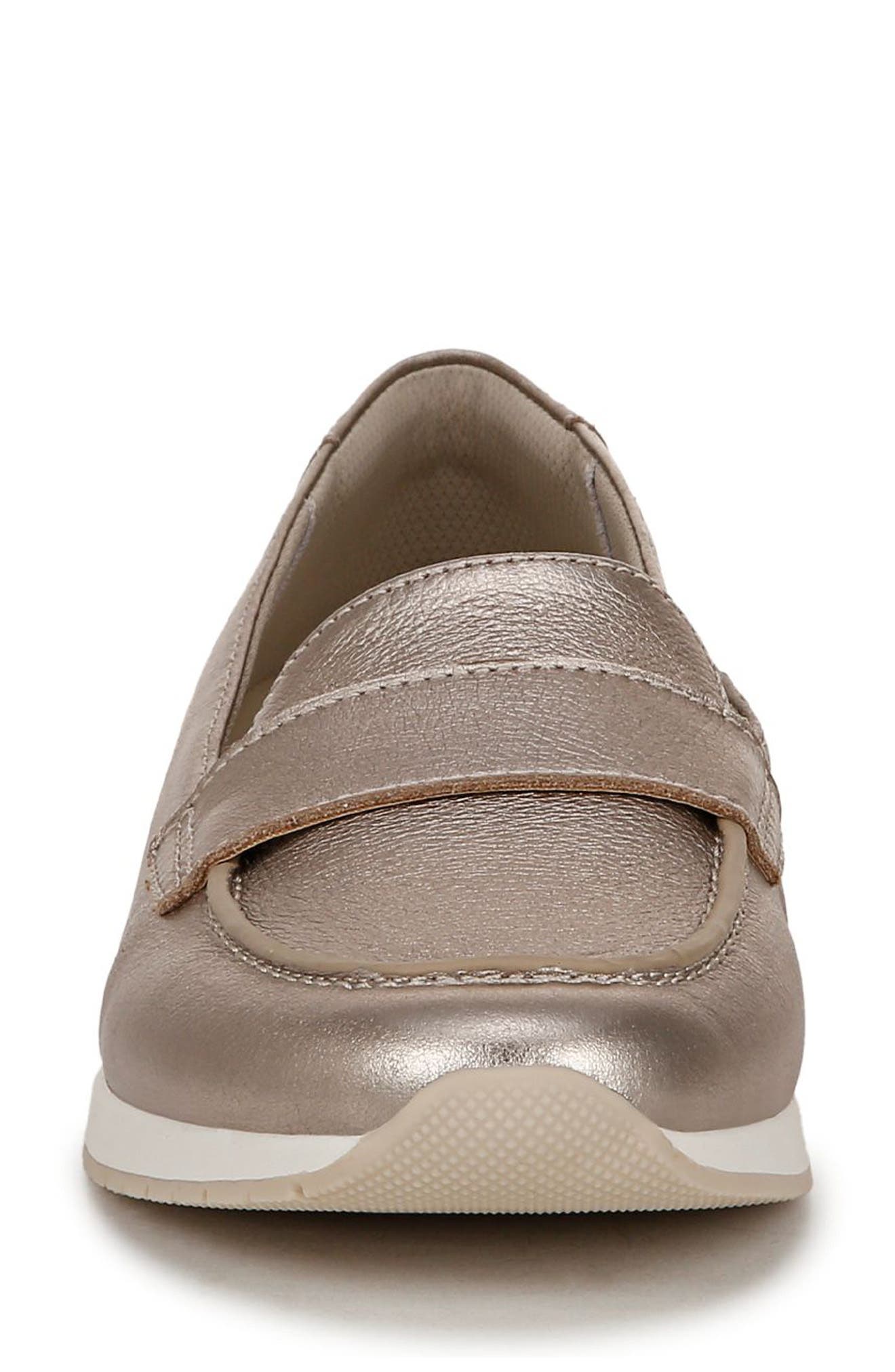 Lucy Loafer Flat, Alternate, color, WARM SILVER