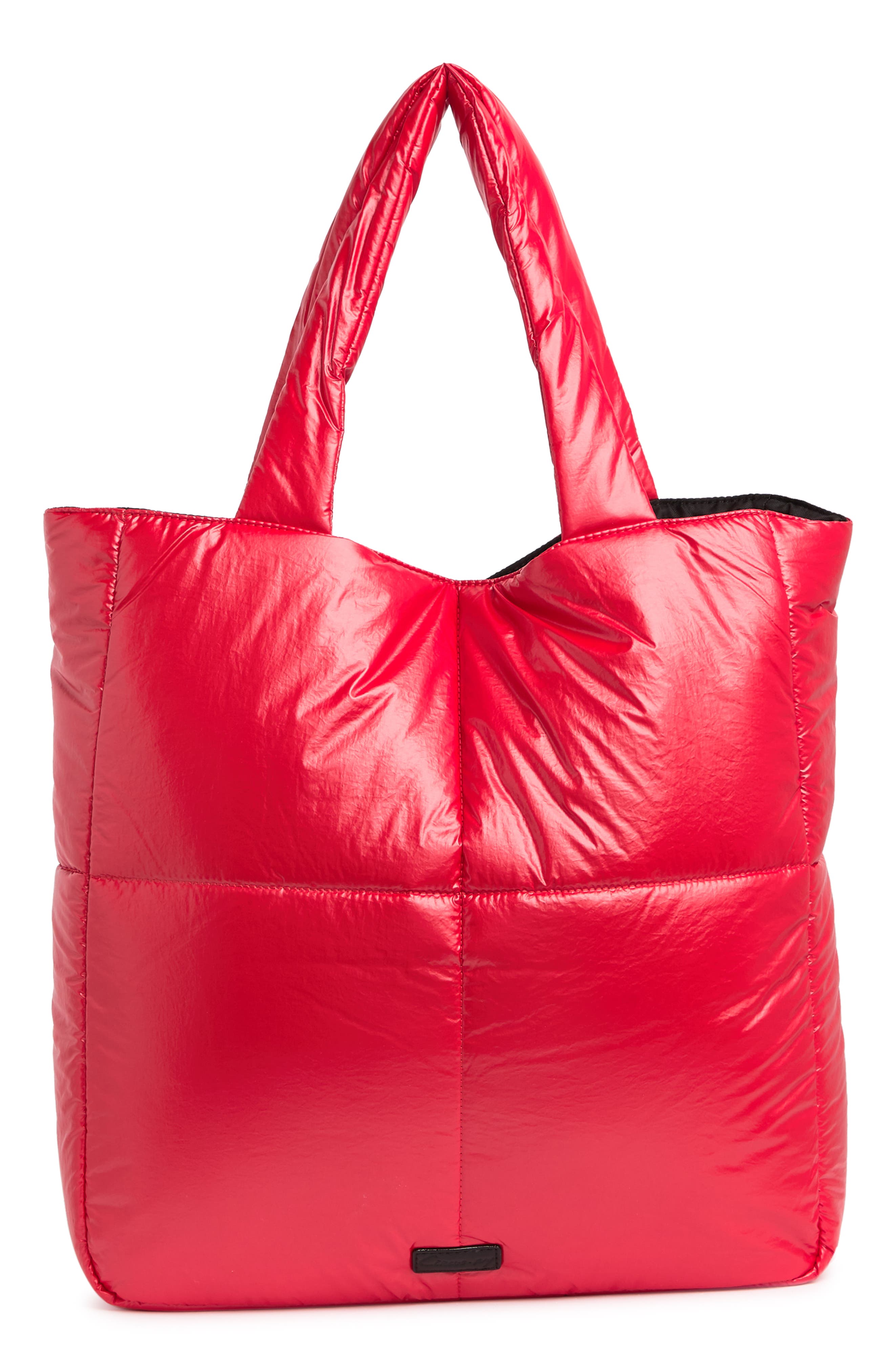 Circus by Sam Edelman Gwen Quilted Puffer Tote Bag, Main, color, FIREY RED