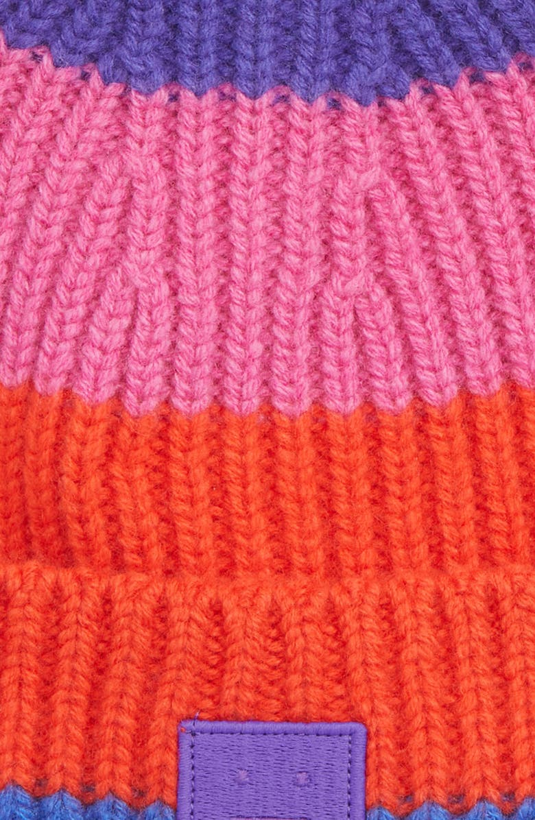 Acne Studios Kids' Pansy Stripe Wool Beanie, Alternate, color, 