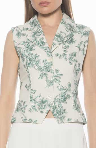 Alexia Admor Luisa Cotton & Linen Vest