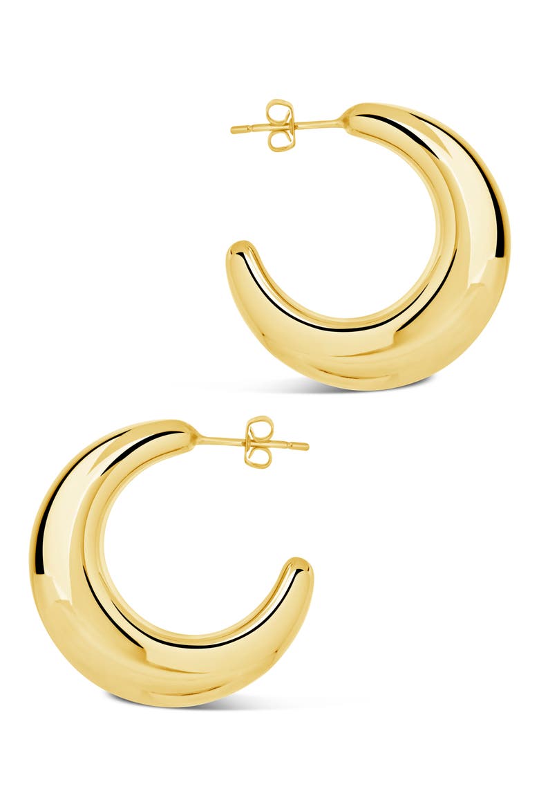 Eclipse Hoop Earrings, Alternate, color, GOLD