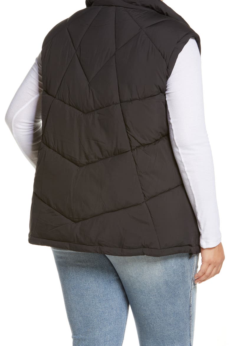 Quilted Puffer Vest, Alternate, color, BLACK
