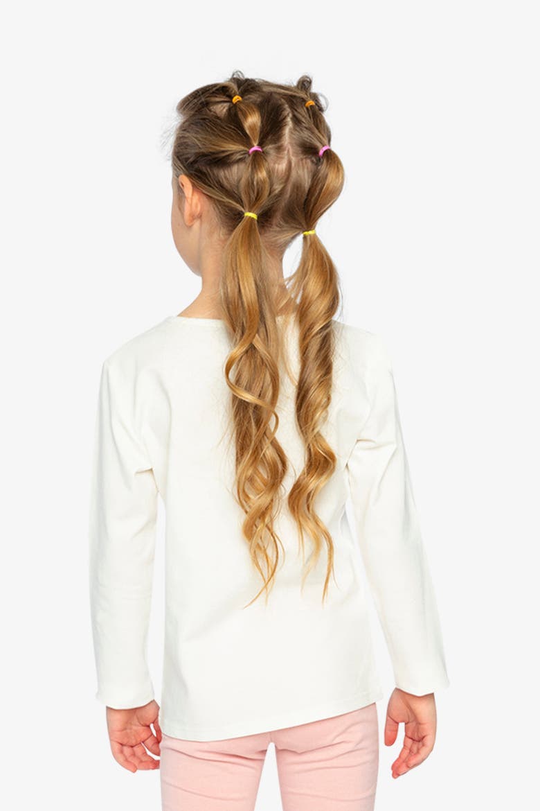 Organic Cotton Soft Whimsical Strawberry Long Sleeve T-Shirt, Alternate, color, Off-White