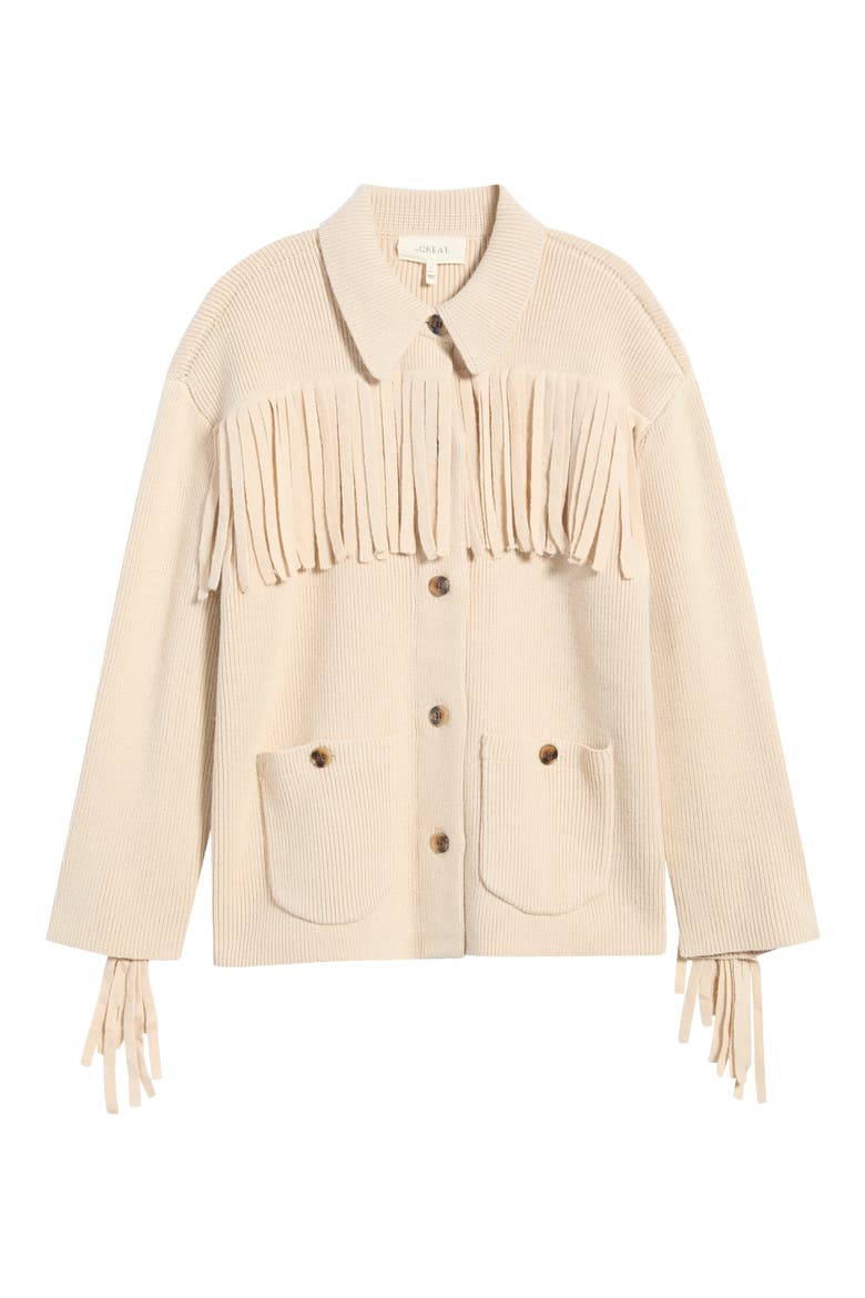 The Western Wool Blend Sweater Jacket, Main, color, NATURAL