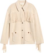 THE GREAT. The Western Wool Blend Sweater Jacket