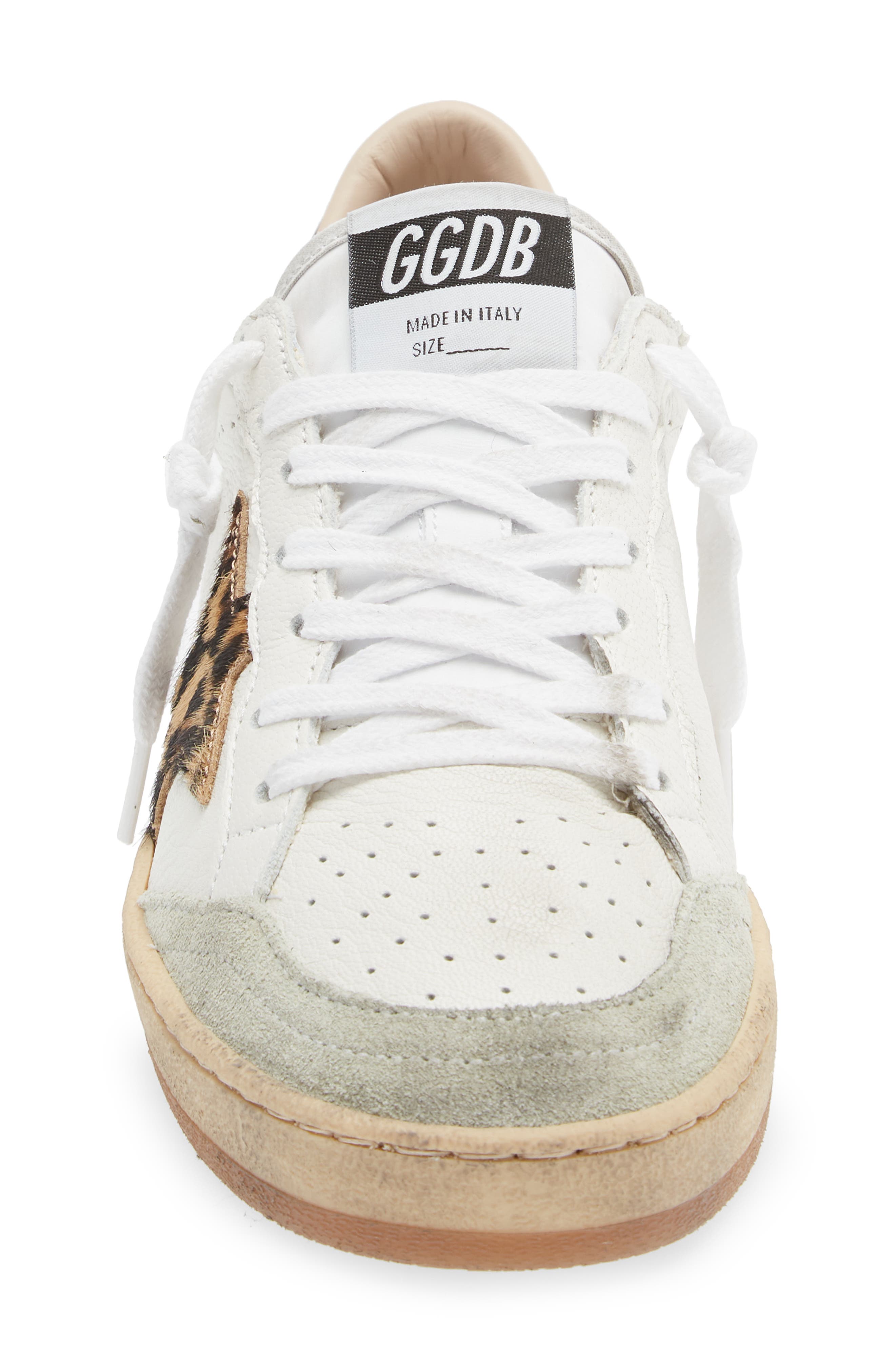 Golden Goose Ball Star Low Top Sneaker, Alternate, color, White/ Ice/ Beige Brown Leo