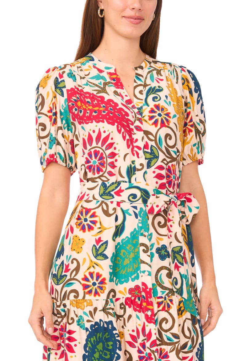 Short Sleeve Tie Waist Maxi Dress, Alternate, color, GOLDEN YELLOW