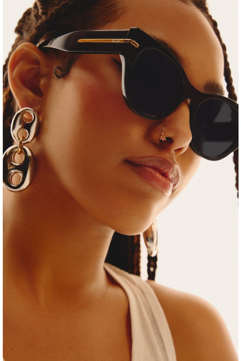 Chit Chat 53mm Cat Eye Sunglasses, Alternate, color, BLACK/ SMOKE