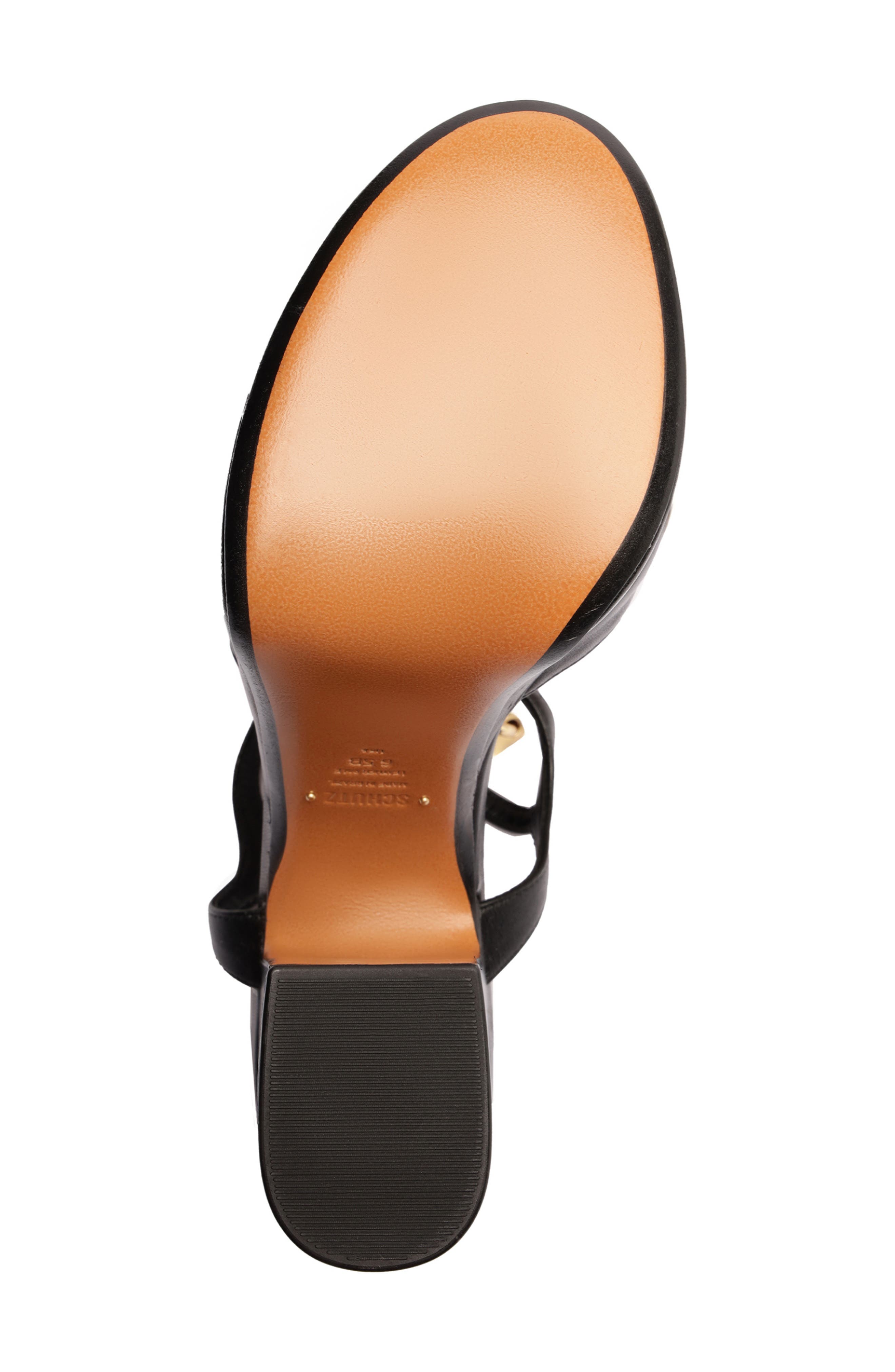 Schutz Lys Ankle Strap Platform Sandal, Alternate, color, Black